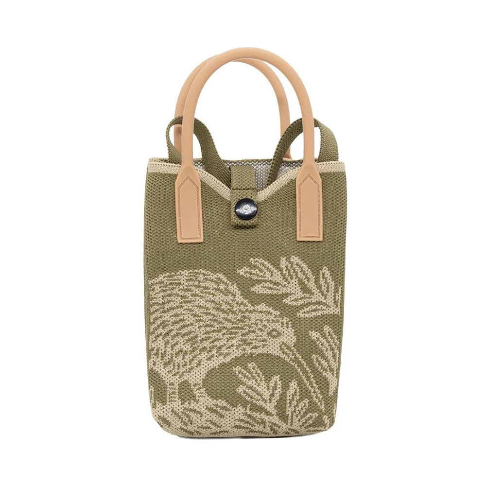 Woodcut Kiwi Cross-Body Mini Bag