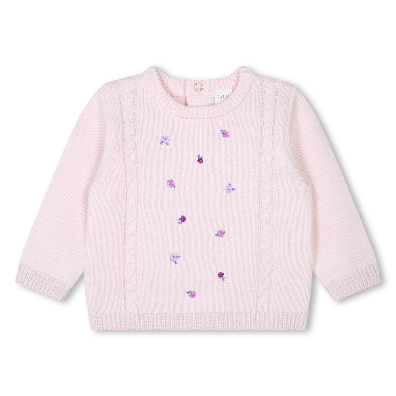 Carrement Beau Flower Emb Sweater 6M - 18M
