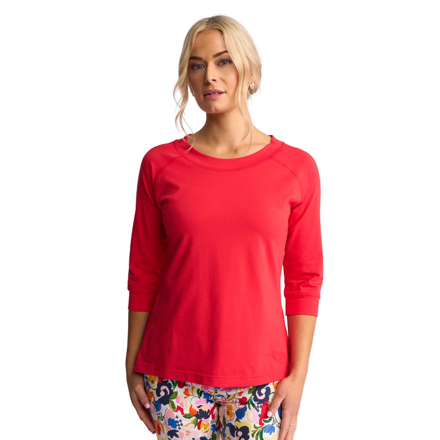 Vassalli Boat Neck 3/4 Sleeve Top