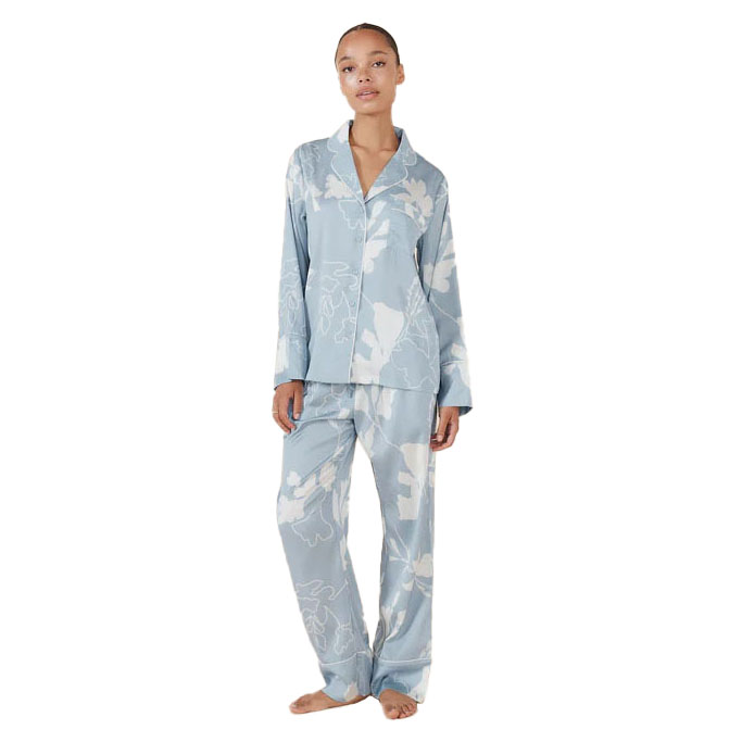 Gingerlilly Elina Botanical Silky Satin Pj Set