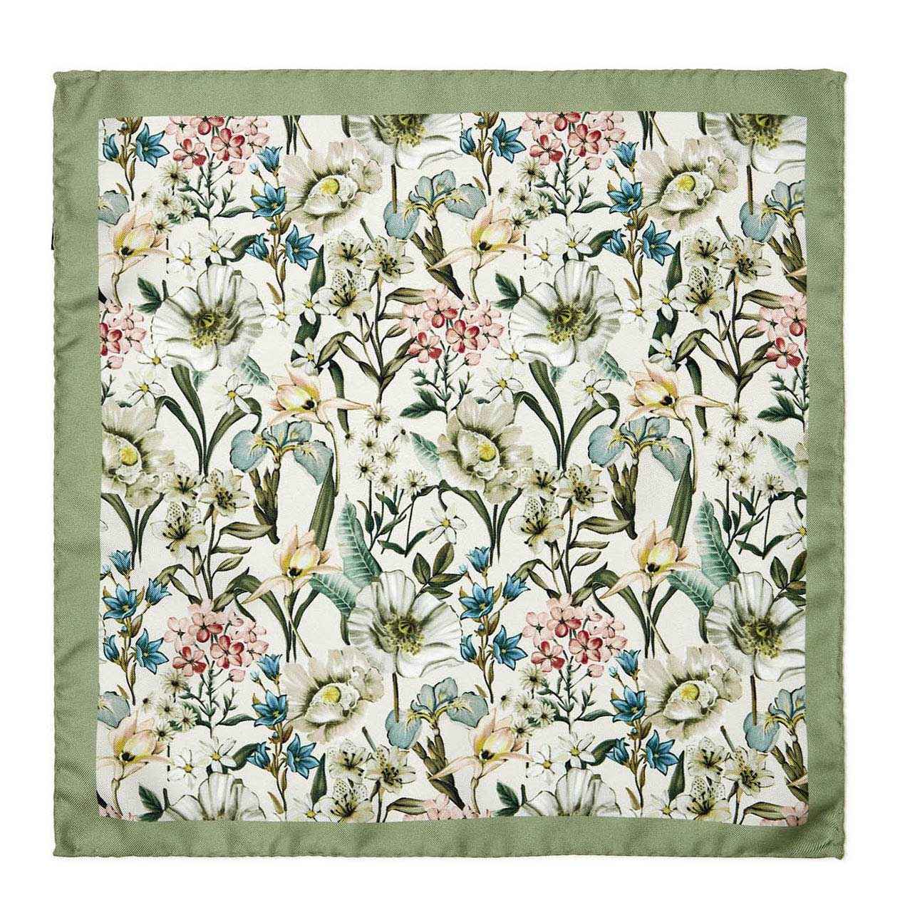 Cambridge Poppies And Irises Pocket Sq