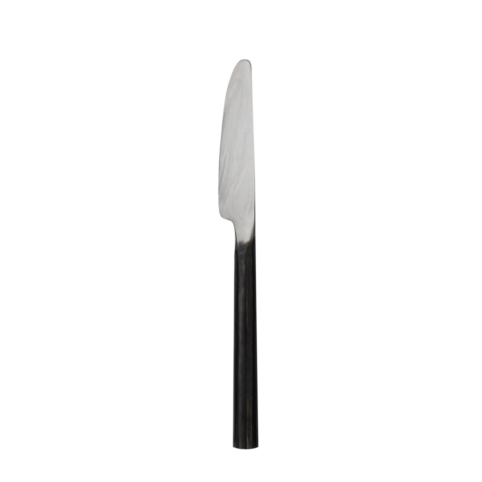 French Country Black Handle Dessert Knife