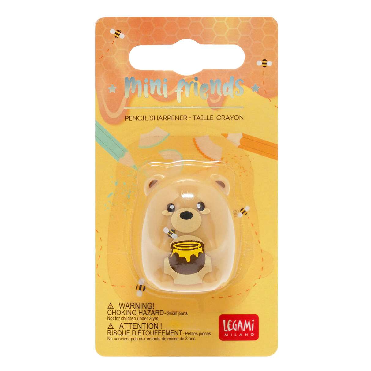 Legami Mini Friends Teddy Bear Pencil Sharpener