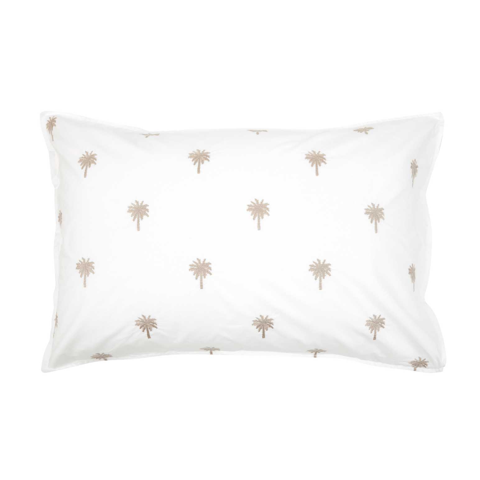 Wallace Cotton Palm Island Embroidered Standard Pillowcase Set