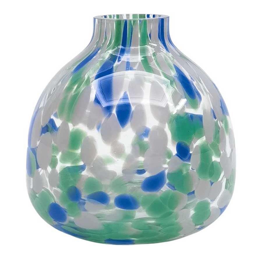 Urban Products Jaslyn Speckle Glass Bud Vase Green & Blue 9cm