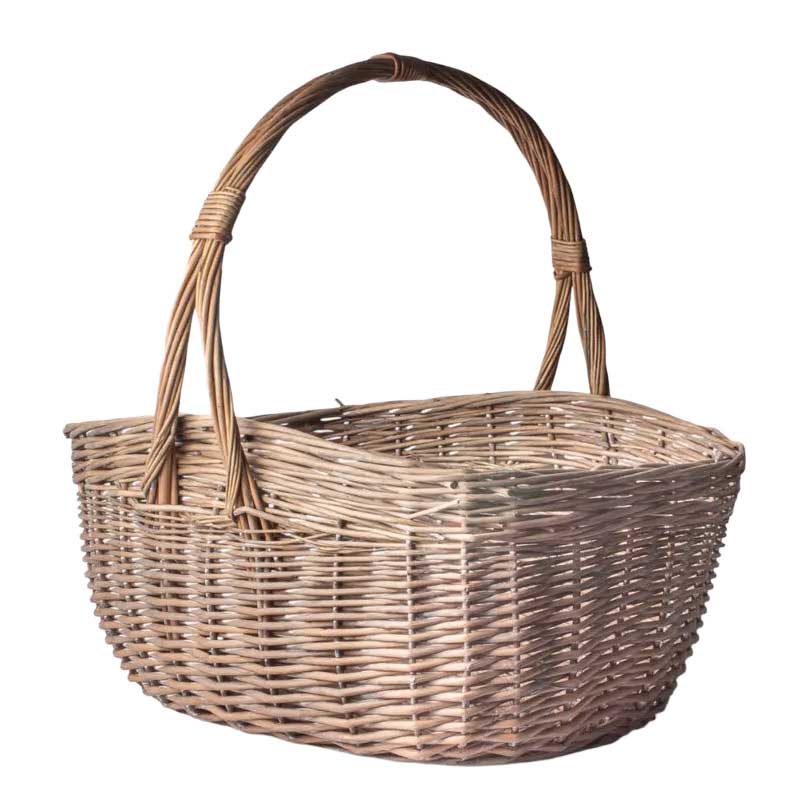 French Country Riviera Woven Harvest Basket Large