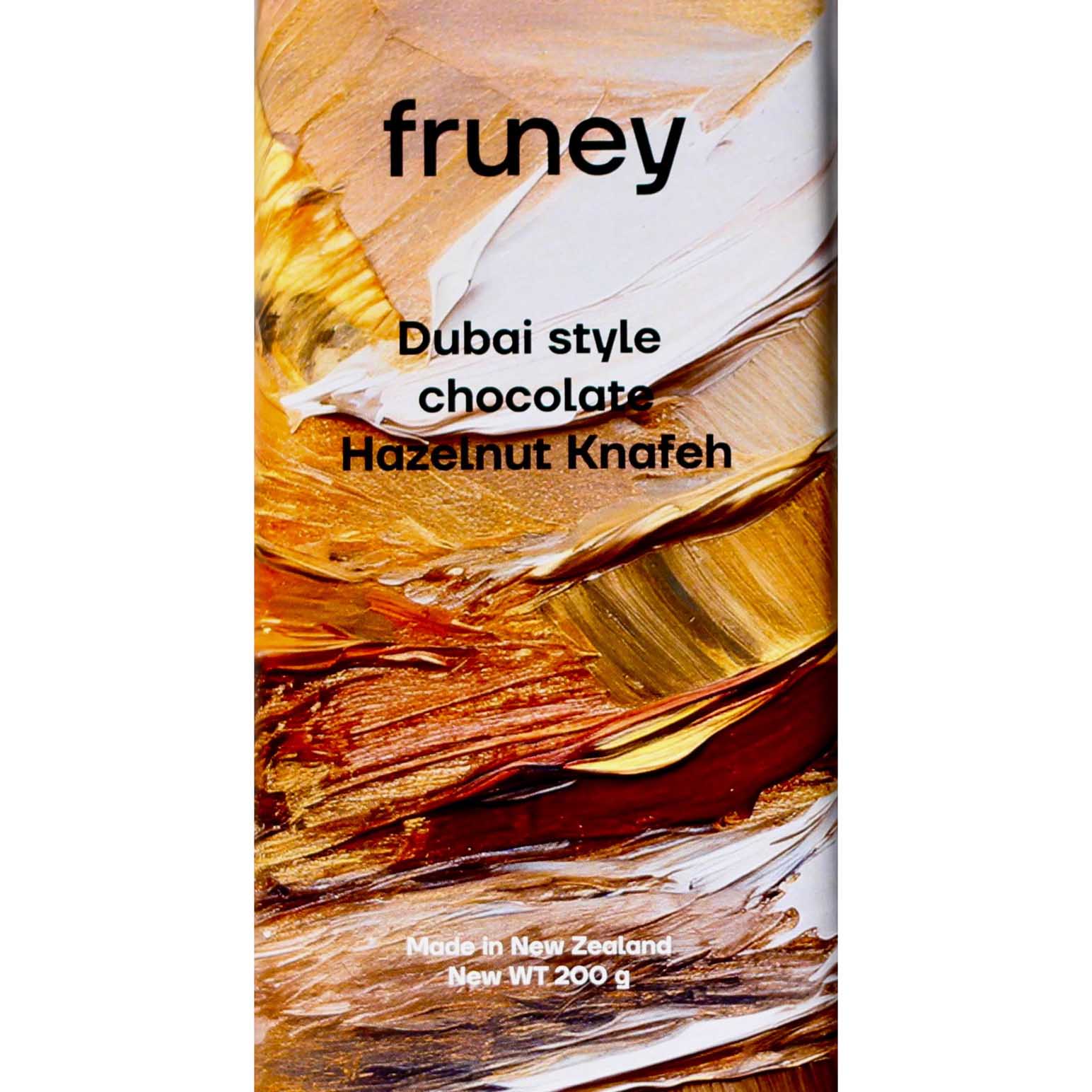 fruney Dubai Style Chocolate Hazelnut Knafeh Bar 200g