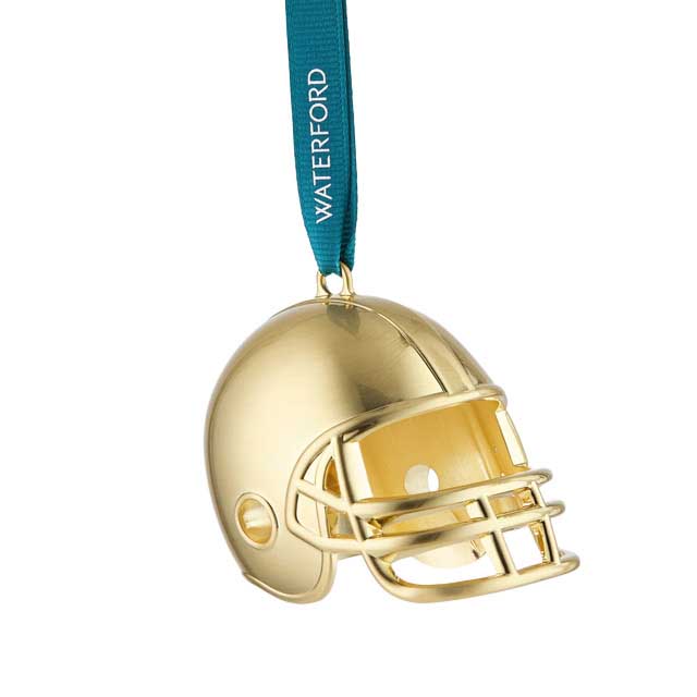 Waterford Football Helmet Golden Ornament
