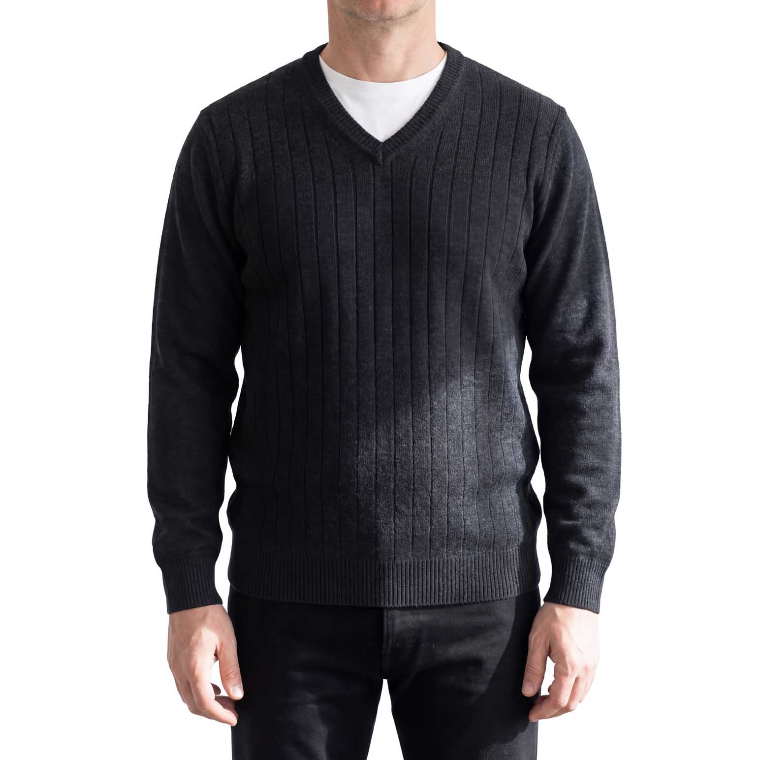 Silverdale Mid Weight Ribbed Vee