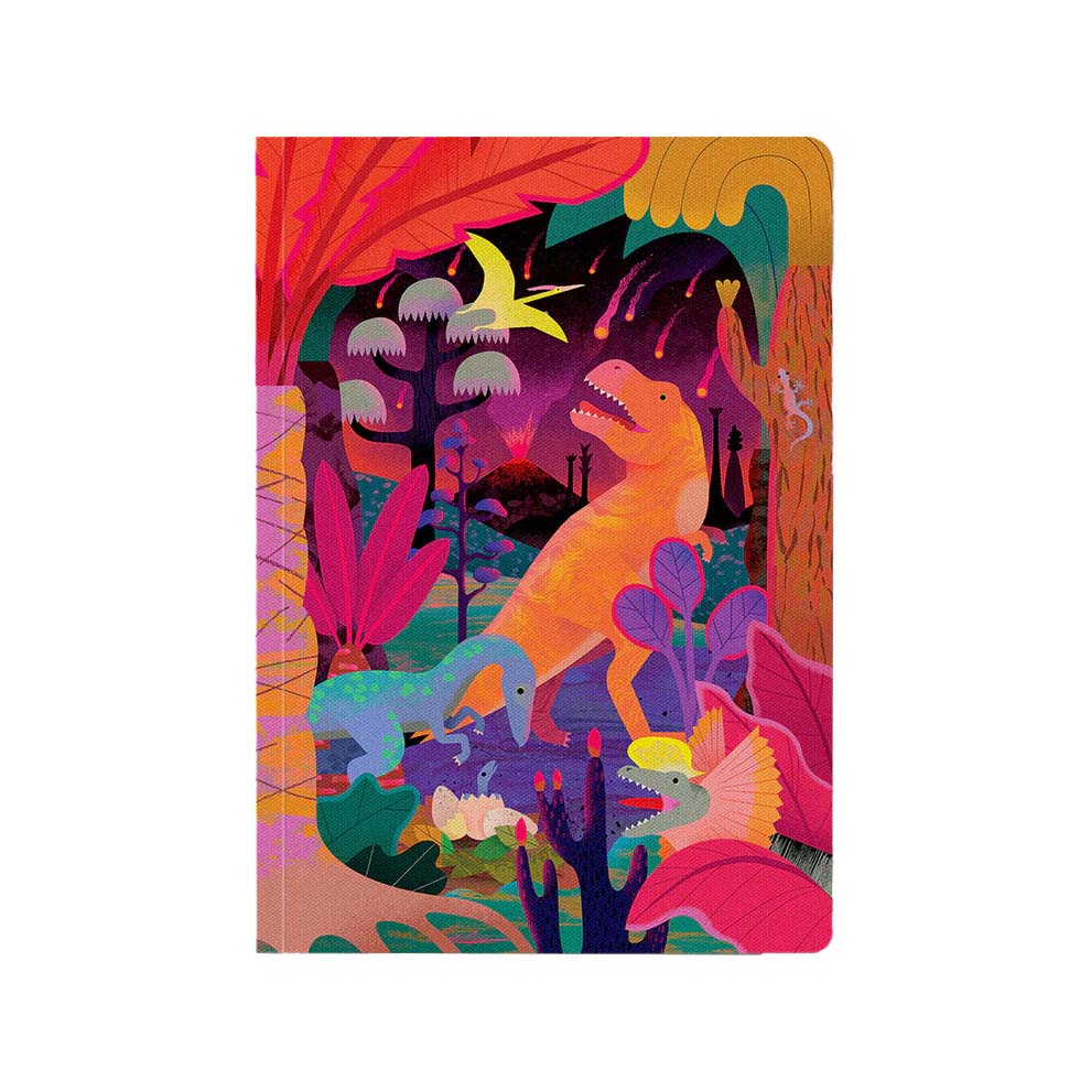 Oh Deer Kaleido Prehistoric Carnivores A5 Soft Cover Notebook
