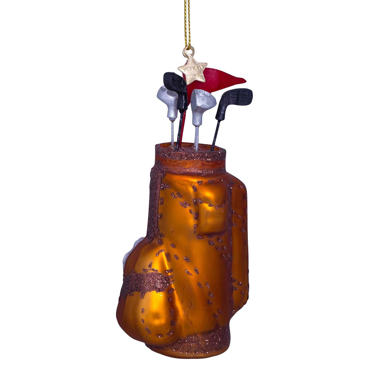 Vondels Ornament Glass Golf Bag 15cm