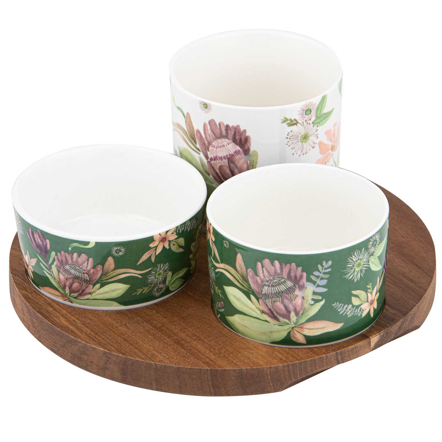 Ladelle Leura 3Pc Asstd Bowl Spoon & Round Board