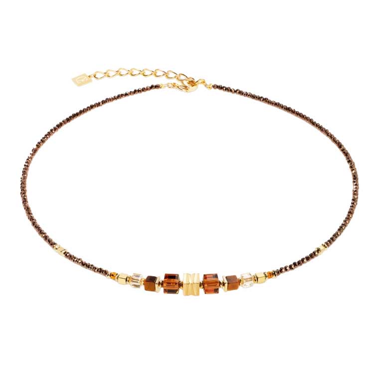 Coeur de Lion Wave Cube Flow Tiger's Eye Necklace