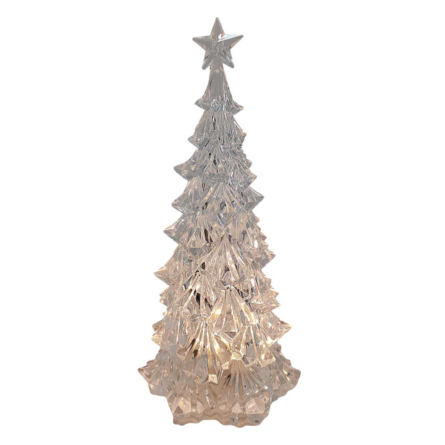 Acrylic Tree Cut Crystal Look With Warm Lights 23cm