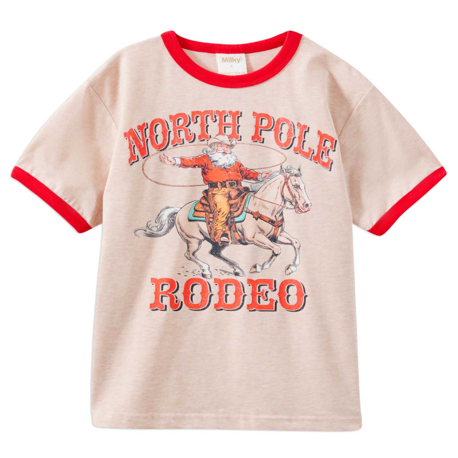 Milky Rodeo Santa Tee 2-7Y