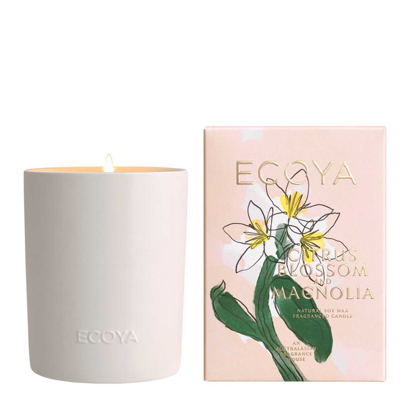 ECOYA Limited Edition Citrus Blossom & Magnolia Ceramic Candle 400g