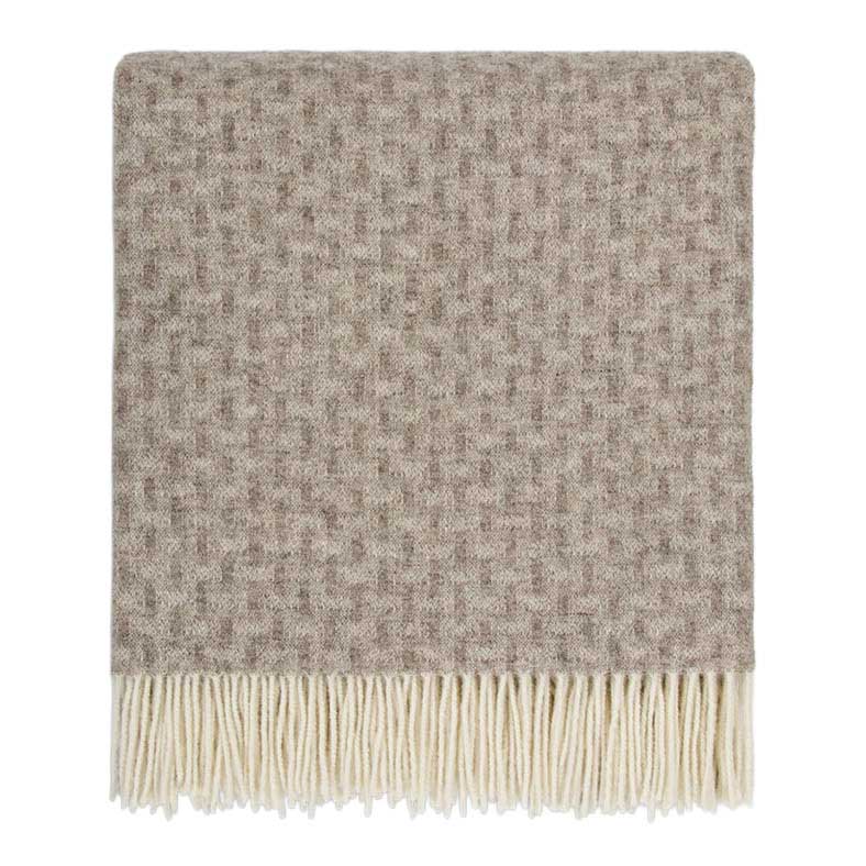Baya Fiordland 100% NZ Lambswool Throw 190x220cm - Fawn