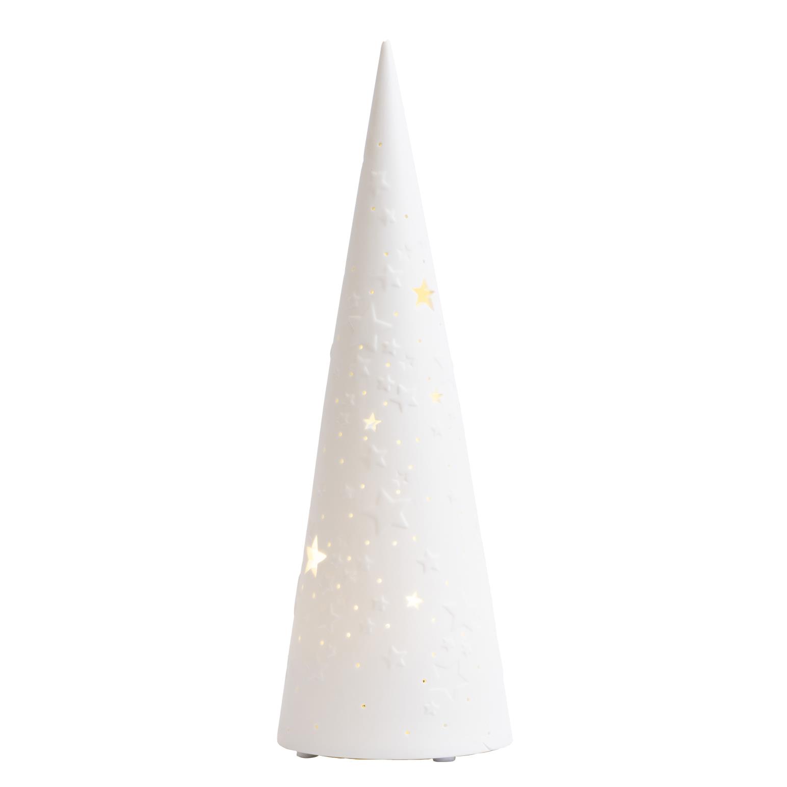 Stellar Haus Porcelain USB Recharge Starry White Table Top Tree 29cm