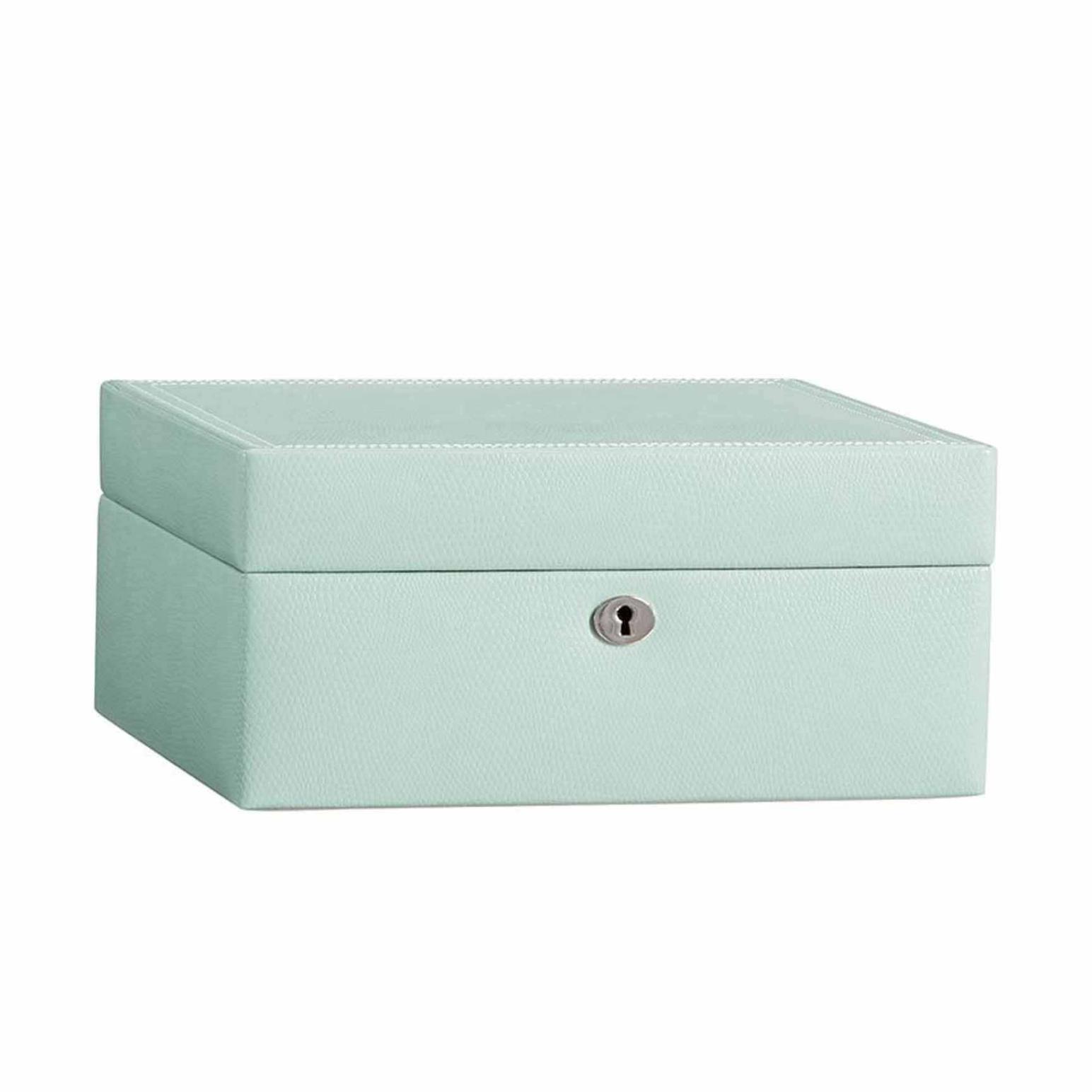 Pottery Barn Mckenna Jewelry Medium Box Porcelain Blue