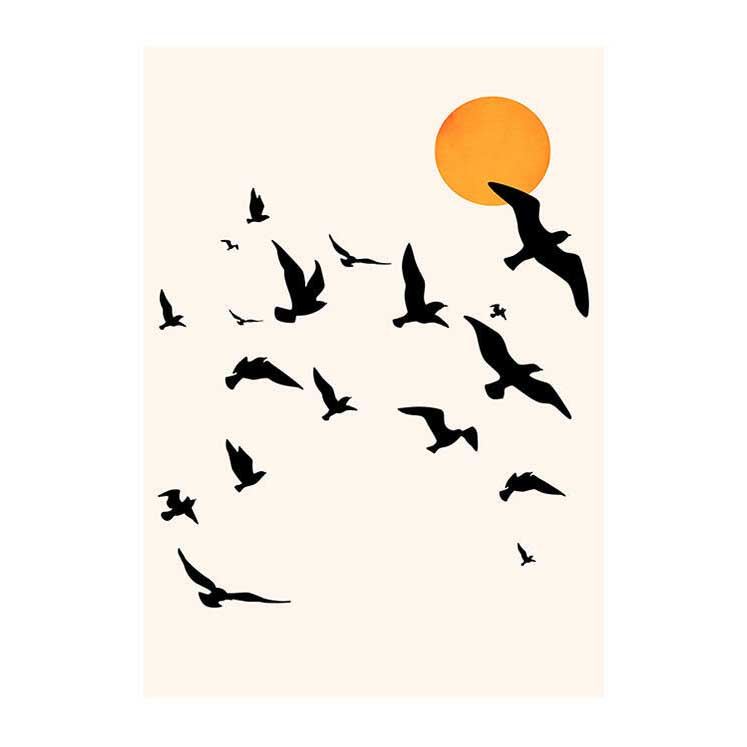 Dancing In The Sky A2 Framed Print, Contemporary Black Frame