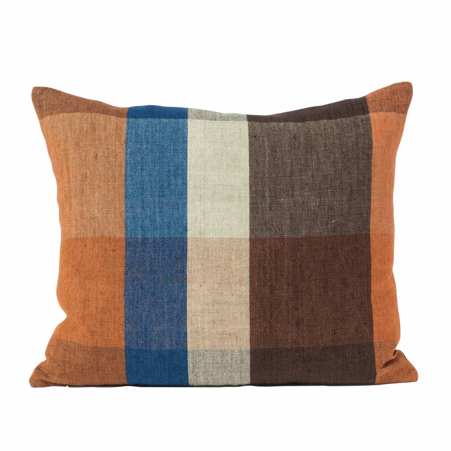 Città Cabin Linen Cushion Cover Midnight Multi  55X45Cm