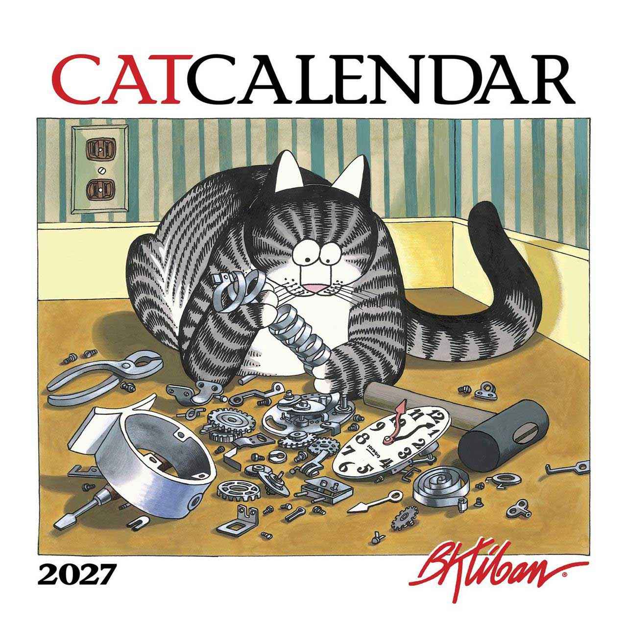 Pomegranate B Kliban Cat Wall Calendar 2027