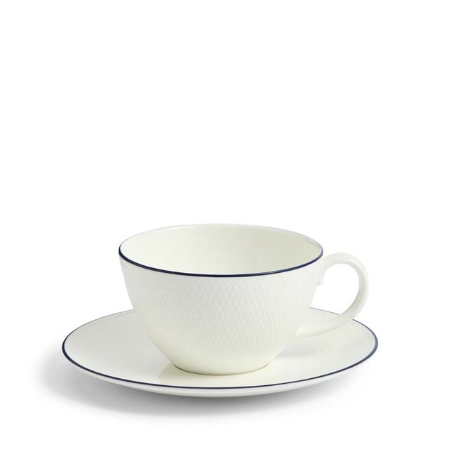 Wedgwood Gio Teacup Saucer 260ml Blue Line