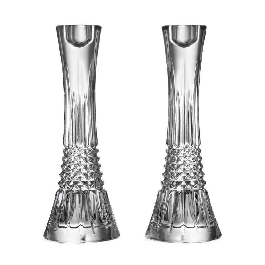 Waterford Lismore Diamond Candlestick 25cm Set of 2