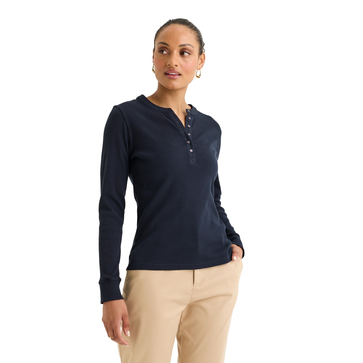 Yarra Trail Mineral Rib Henley Tee