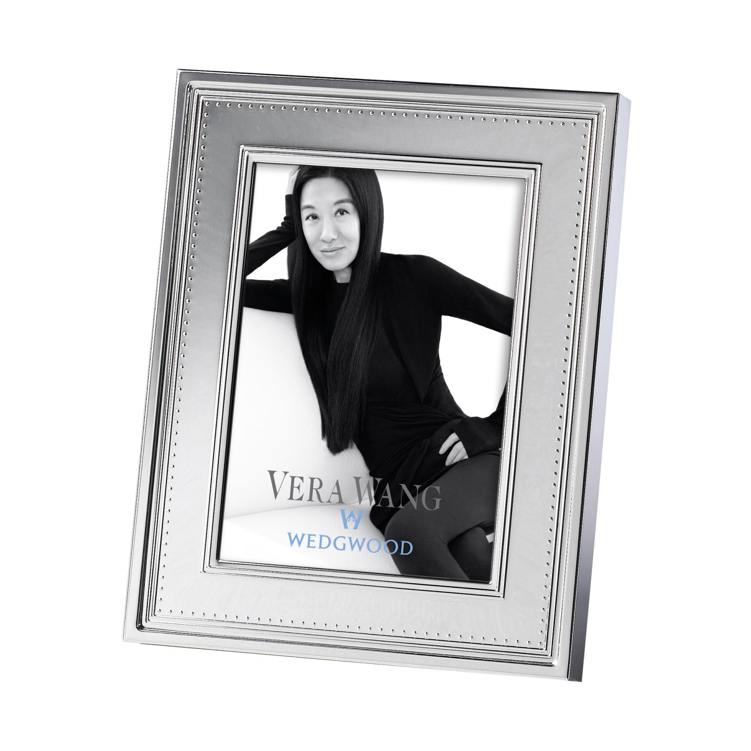 Vera Wang Grosgrain Silver Frame 5x7"