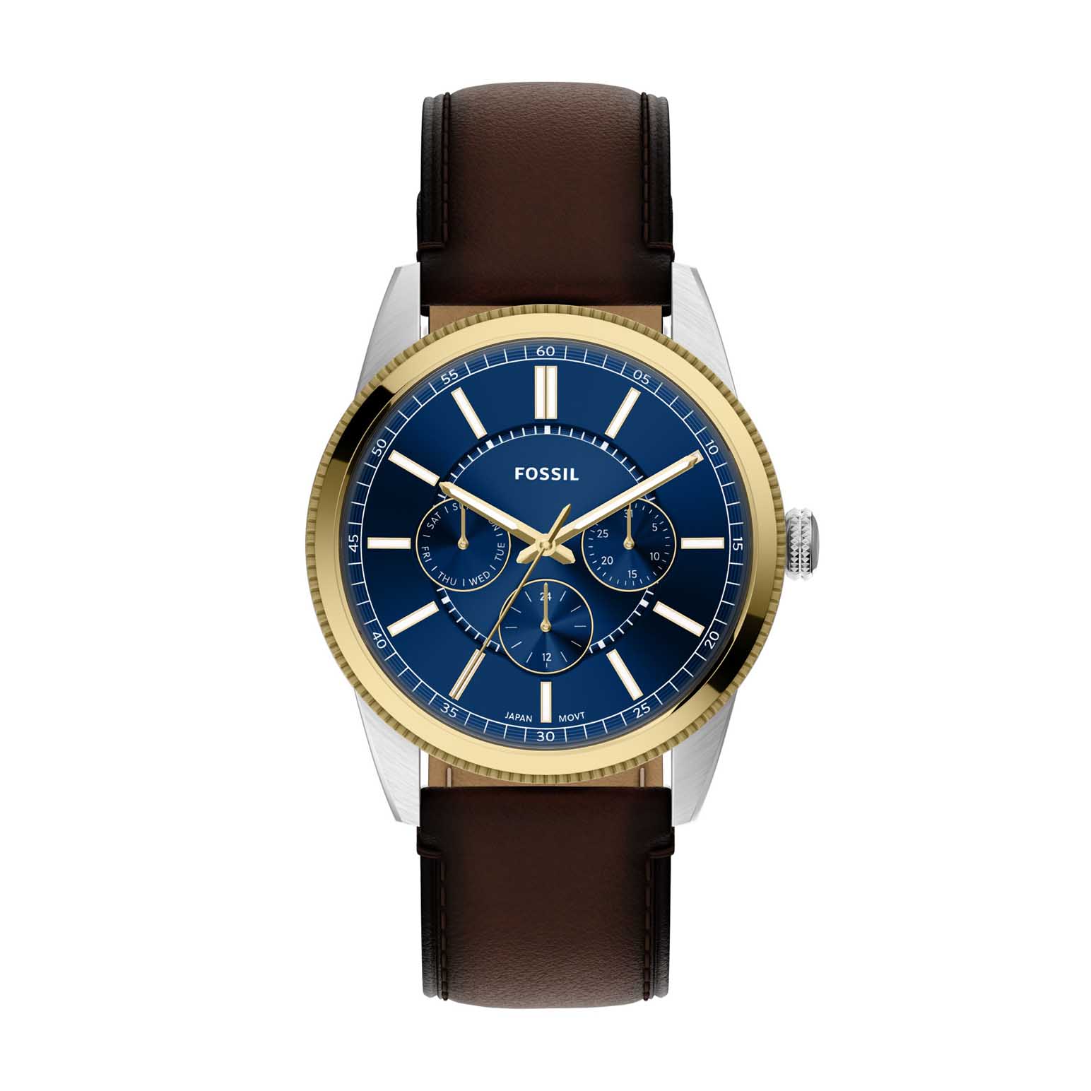 Fossil Pearson 42mm Multifunction Brown Leather Watch