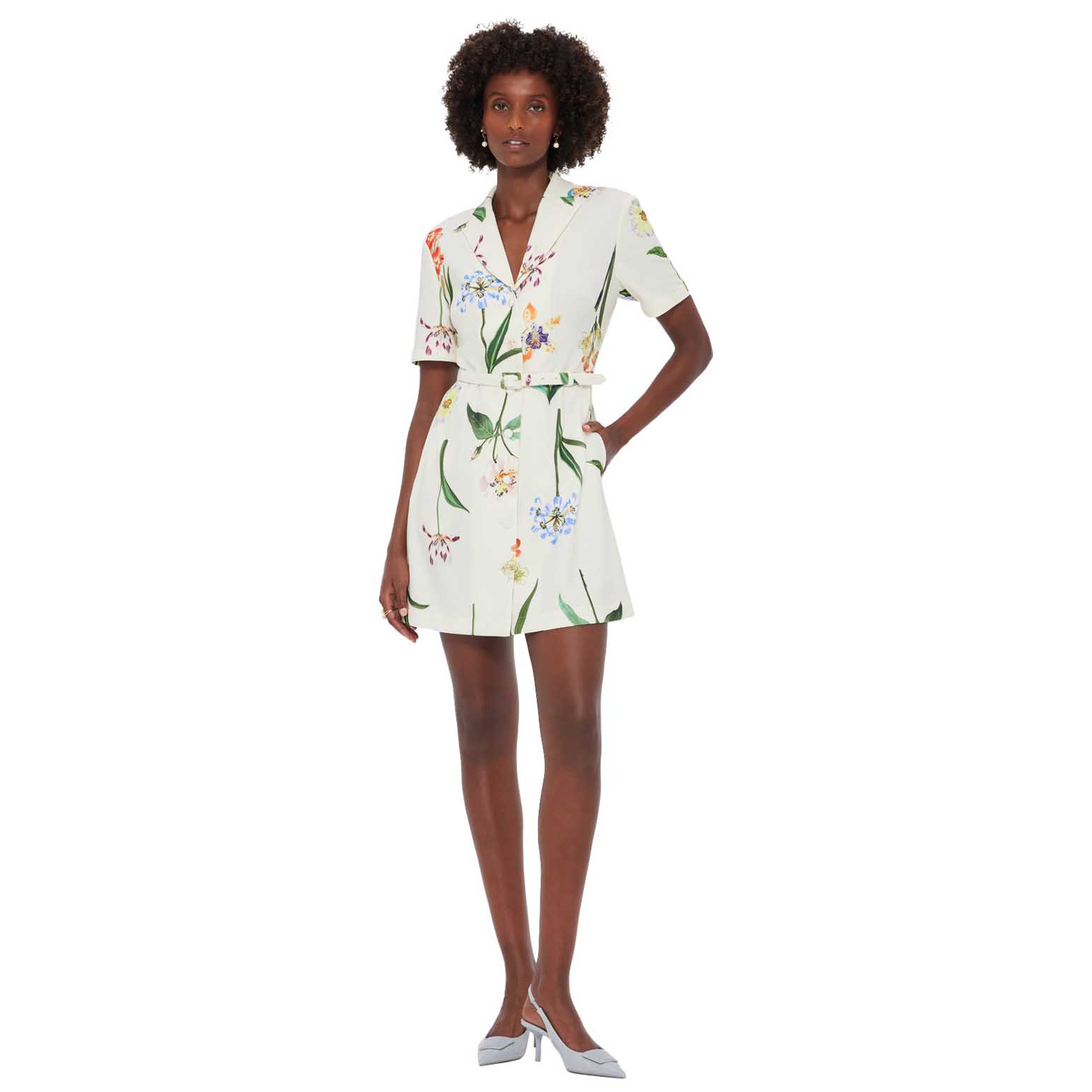 linen crepe dress Pink Linen Crepe Fluid Dress main image 1
