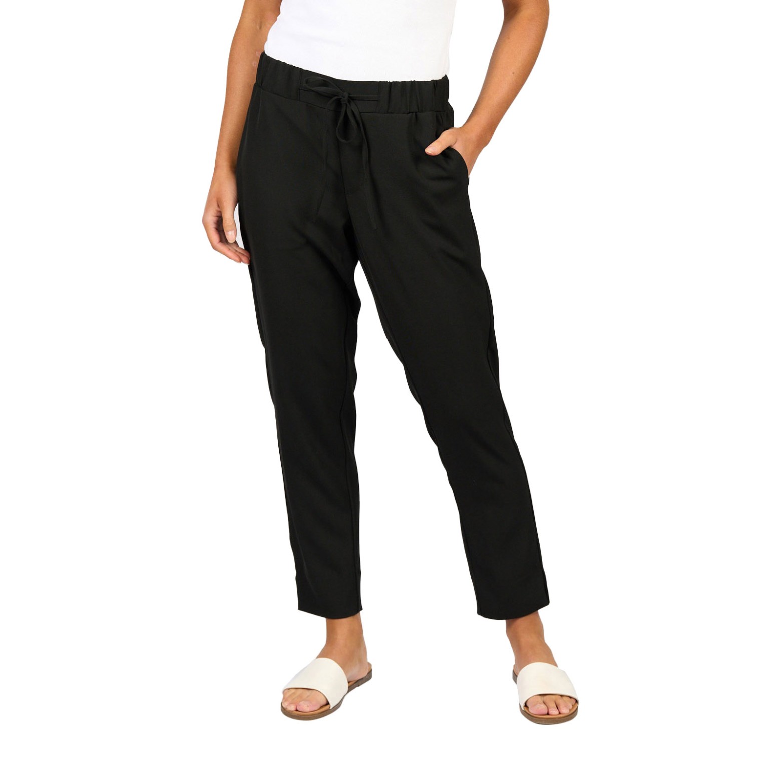 Vassalli Relaxed Leg Ankle Grazer Pull On Pant