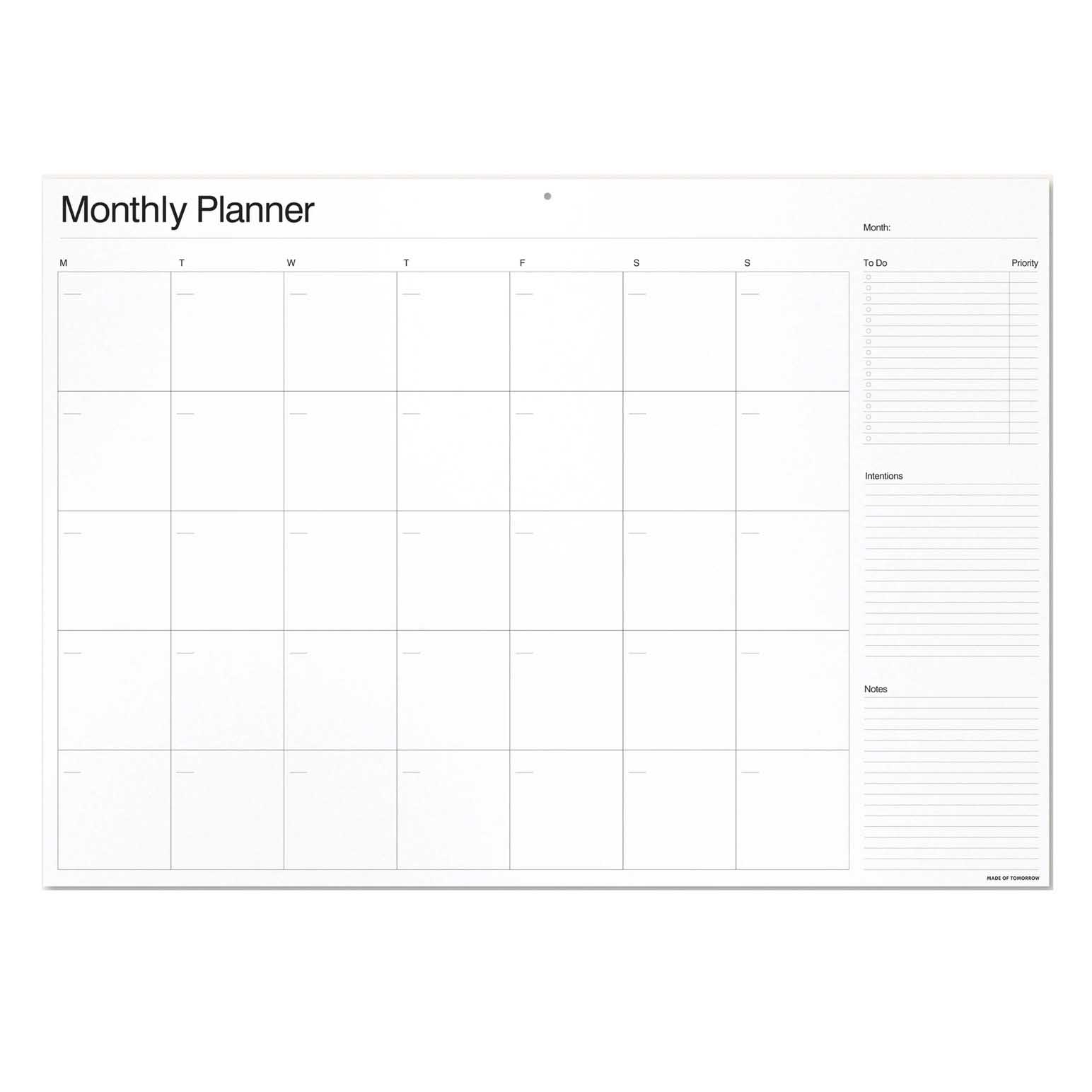 Made of Tomorrow Monthly Planner