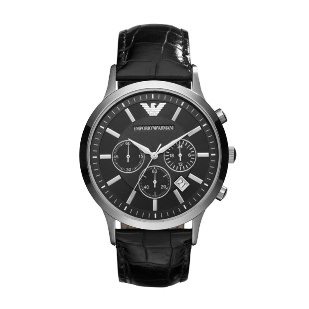 Emporio Armani Renato Black Chronograph Watch AR2447