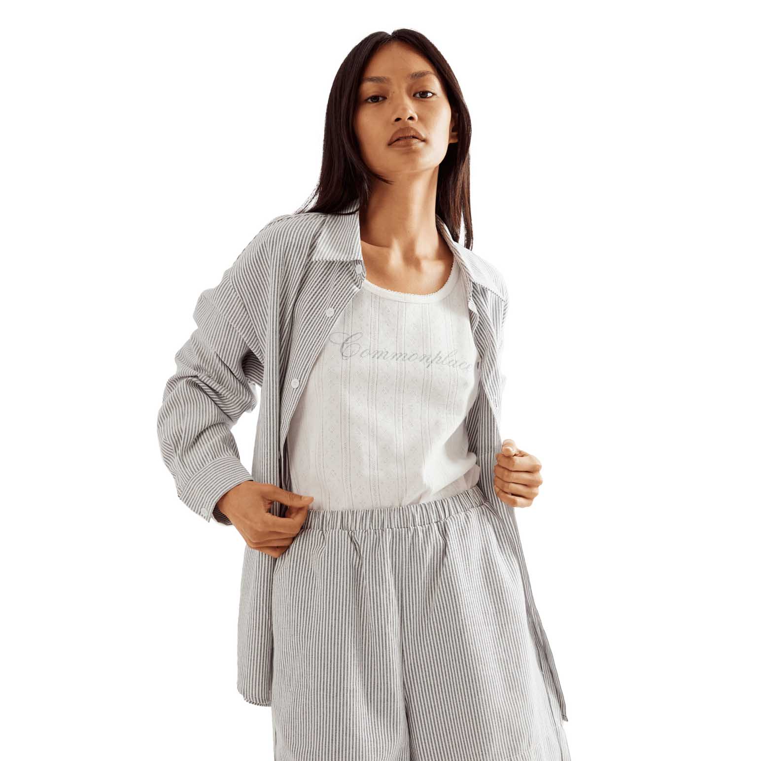 COMMONPLACE ESSENTIALS Riviera Pointelle Tank