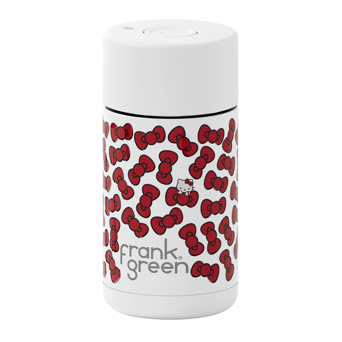 frank green 12oz Reusable Cup Hello Kitty w Push Button Lid (Bow Edition)