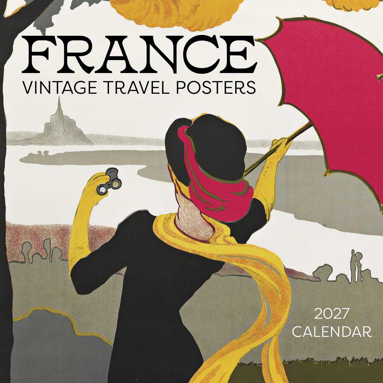 Pomegranate France Vintage Travel Posters Wall Calendar 2027