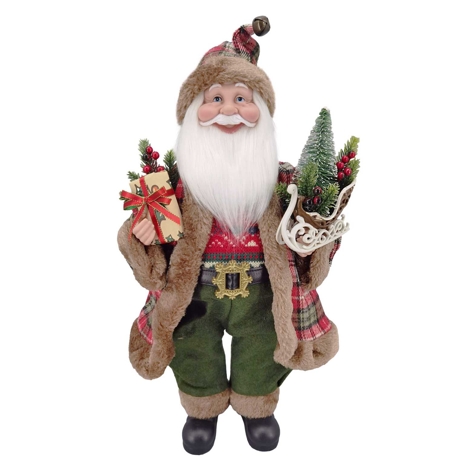 Standing Santa With Green Pants 18 Inch