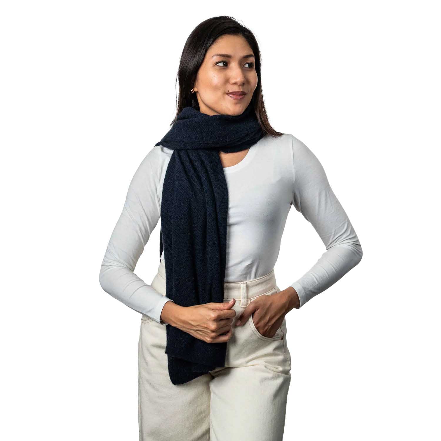Koru Moss Stitch Wrap
