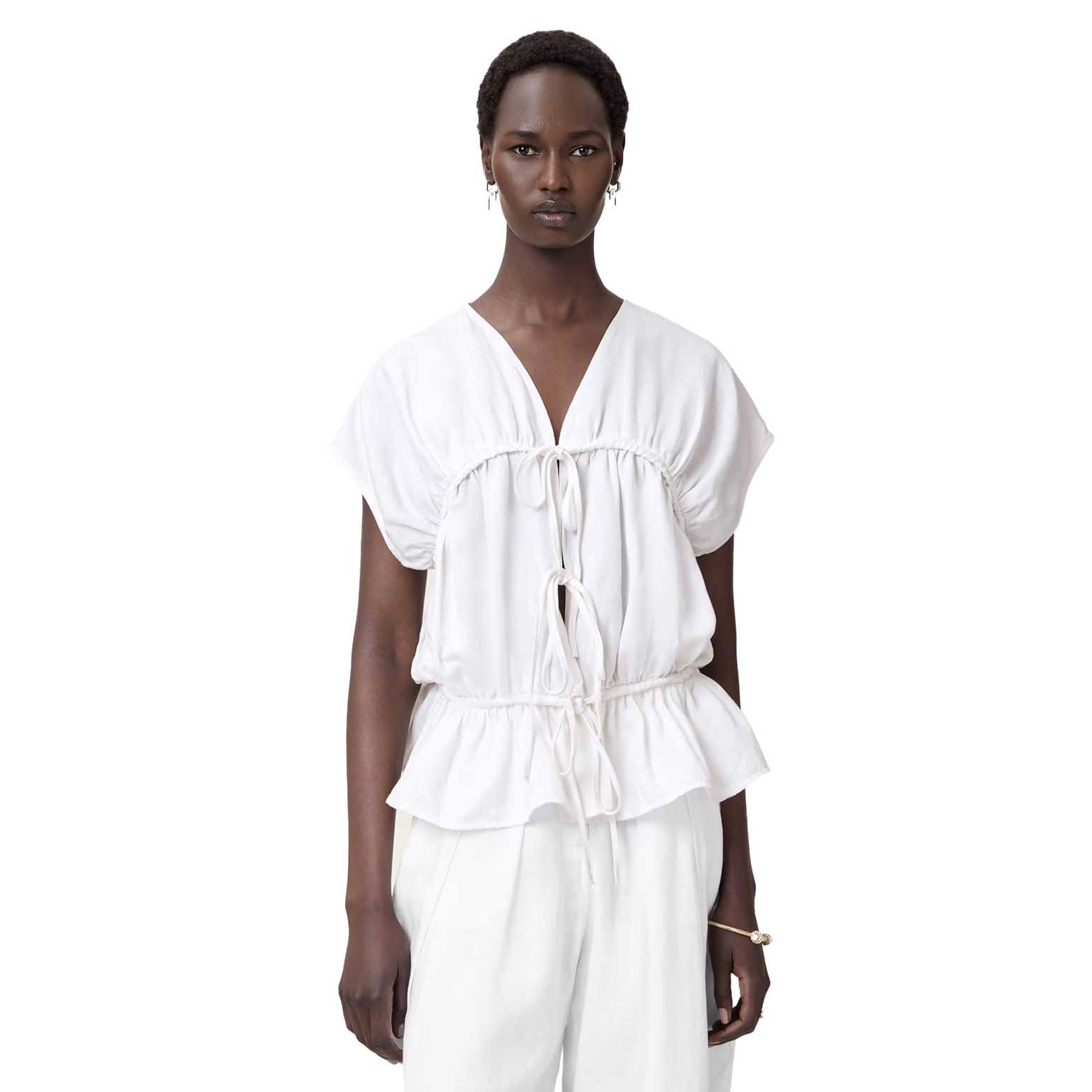AllSaints Remy Gathered Top