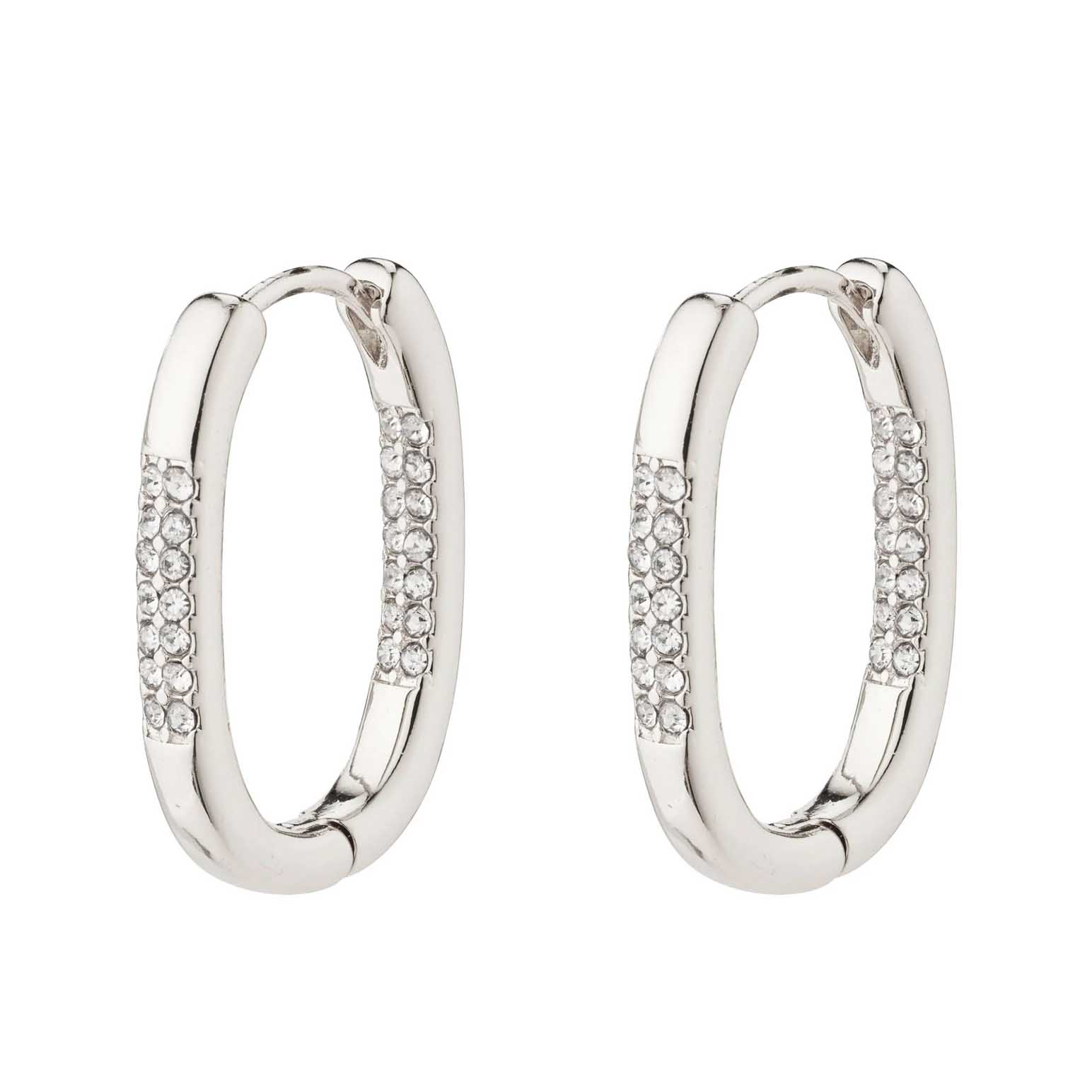 Pilgrim STAR Hoop Earrings - Silver Plated