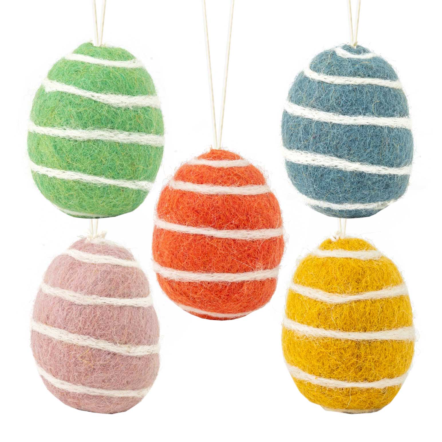 Gifted Hands Handmade Felted Set Of 5 Eggs