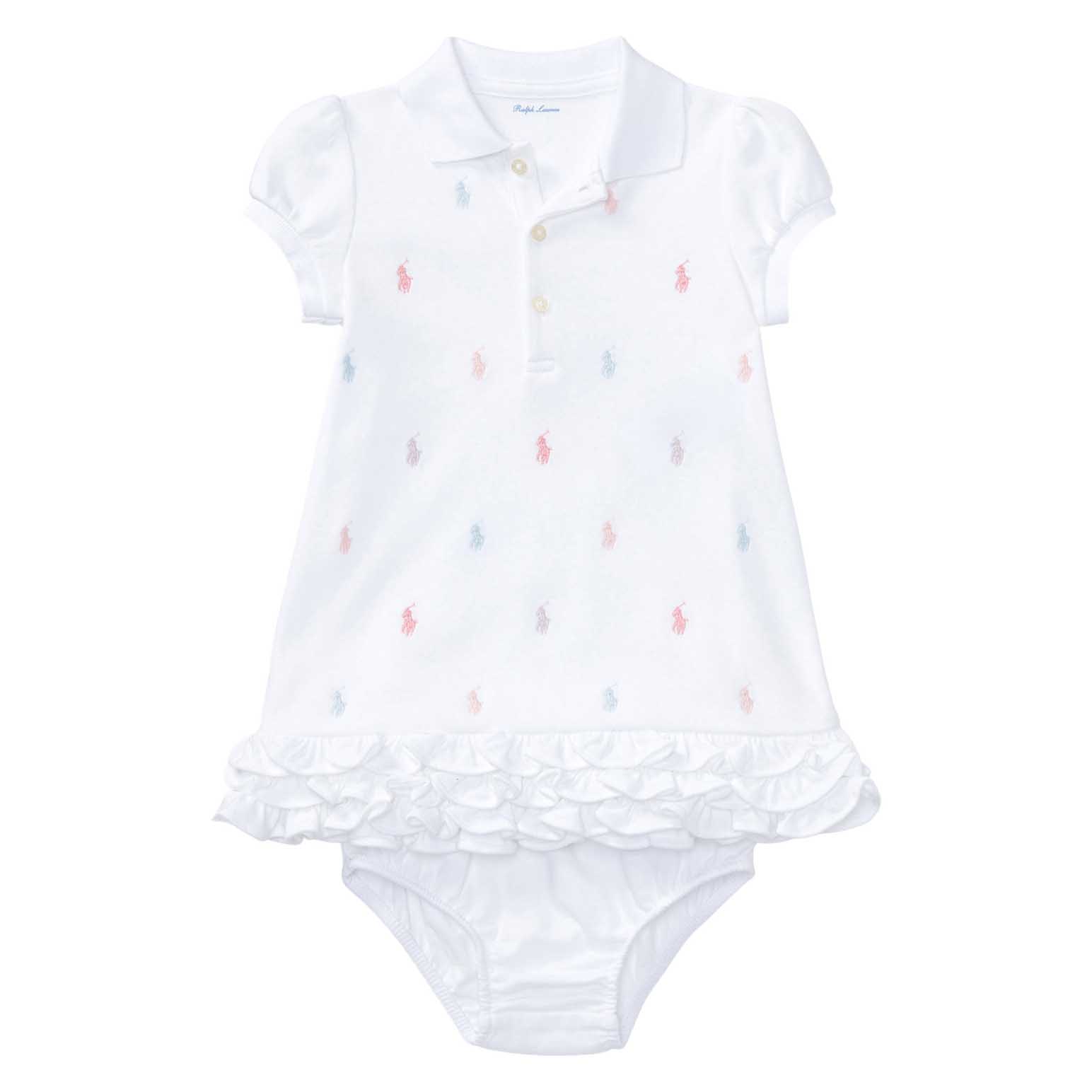 Polo Ralph Lauren Ruffled Polo Dress & Bloomer Set 3-12M