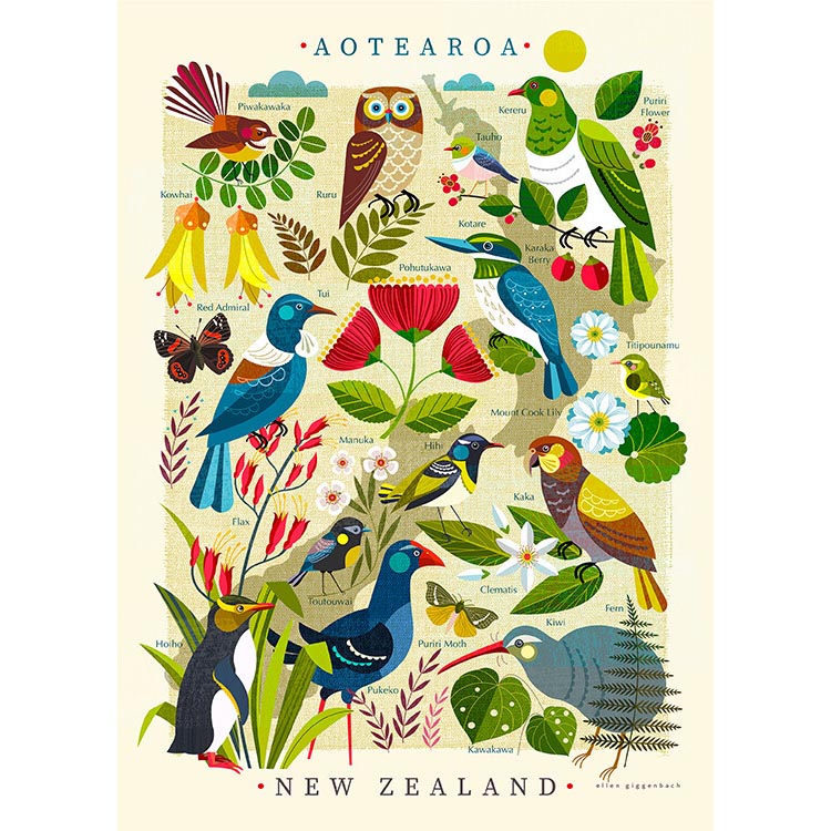 Ellen Giggenbach Aotearoa NZ Matted Print