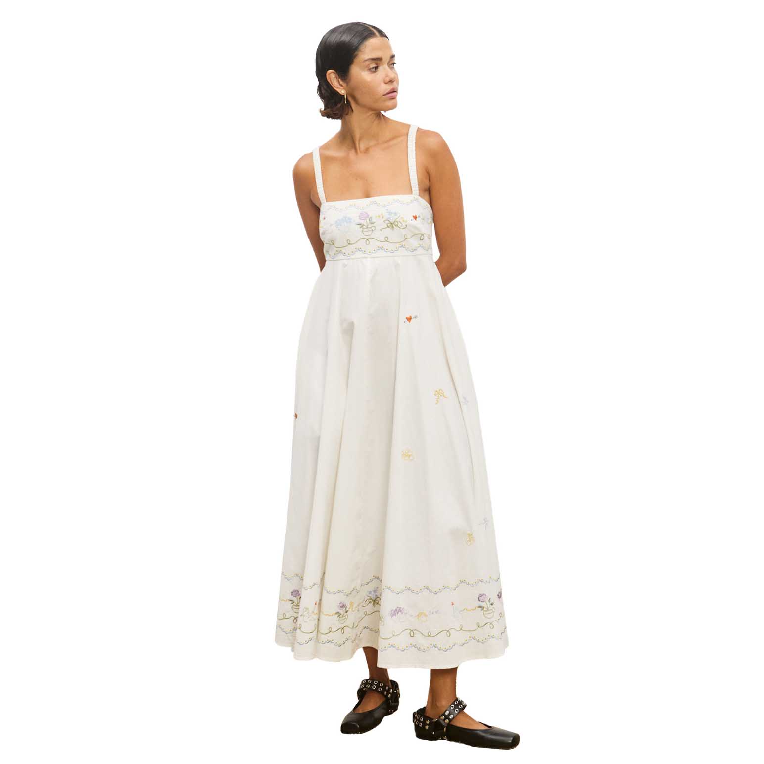 ALÉMAIS Giulia Embroidered Sundress