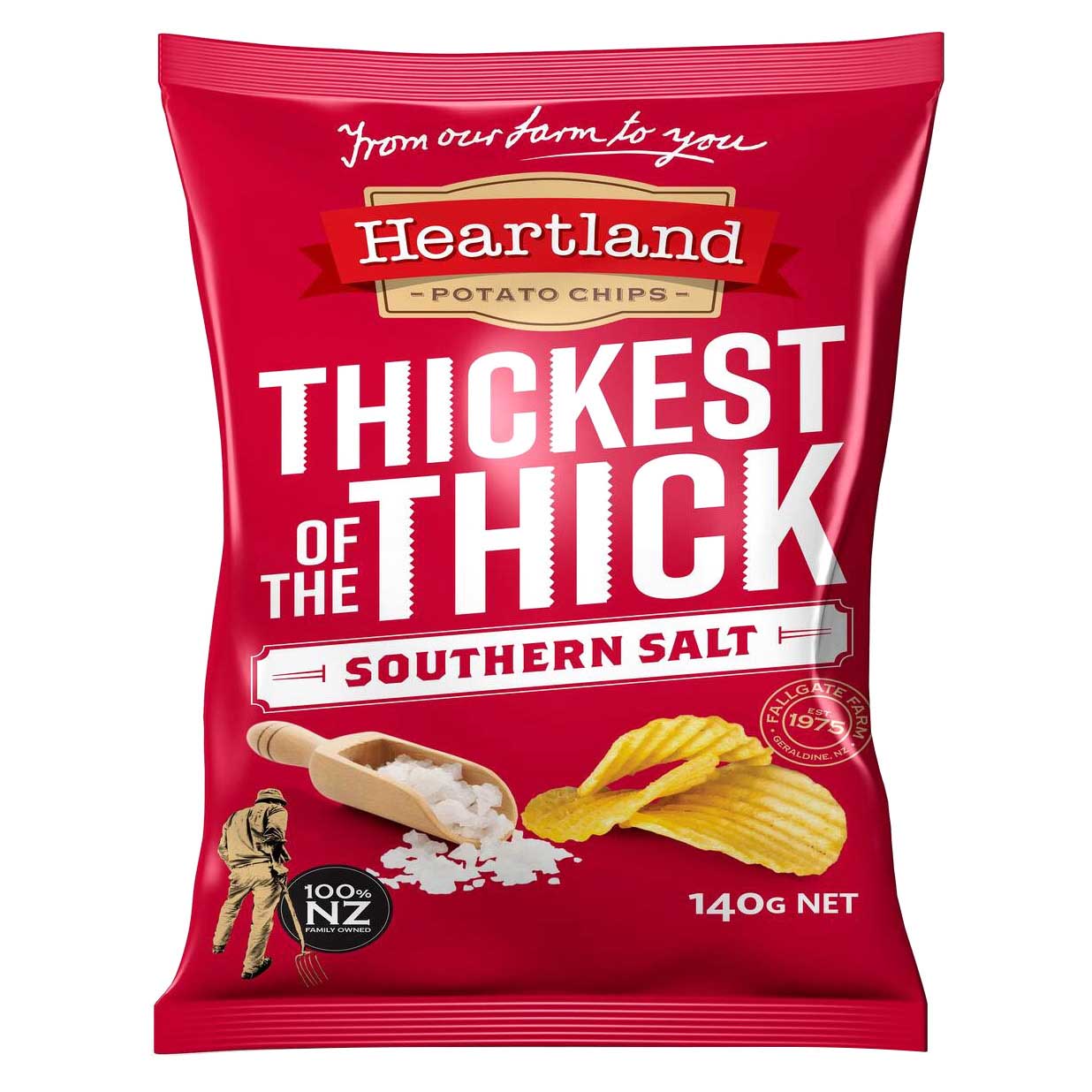 Heartland Farmers Thick Cut Southern Salt 140g
