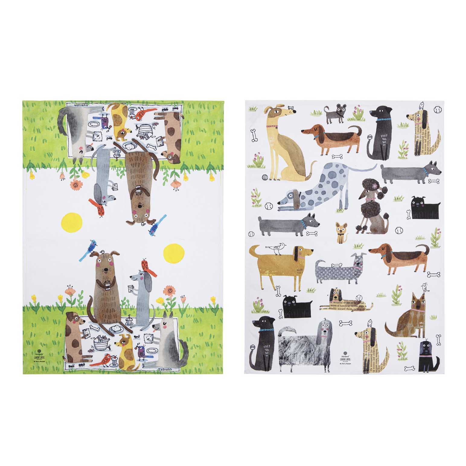 Ashdene Canine Capers Puppers 2Pk Kitchen Towel
