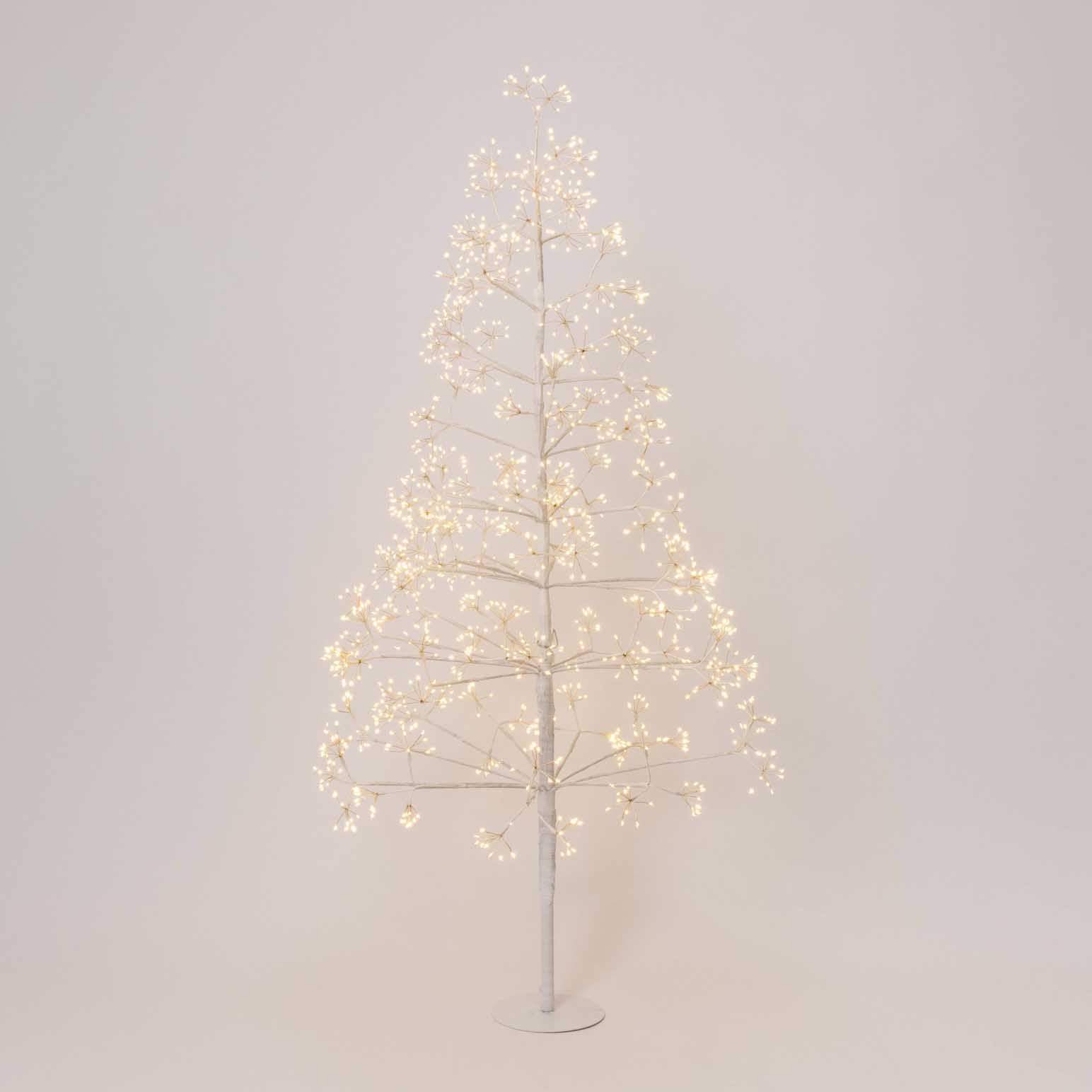 Stellar Haus Tall Frankfurt Starburst LED Tree White 180cm