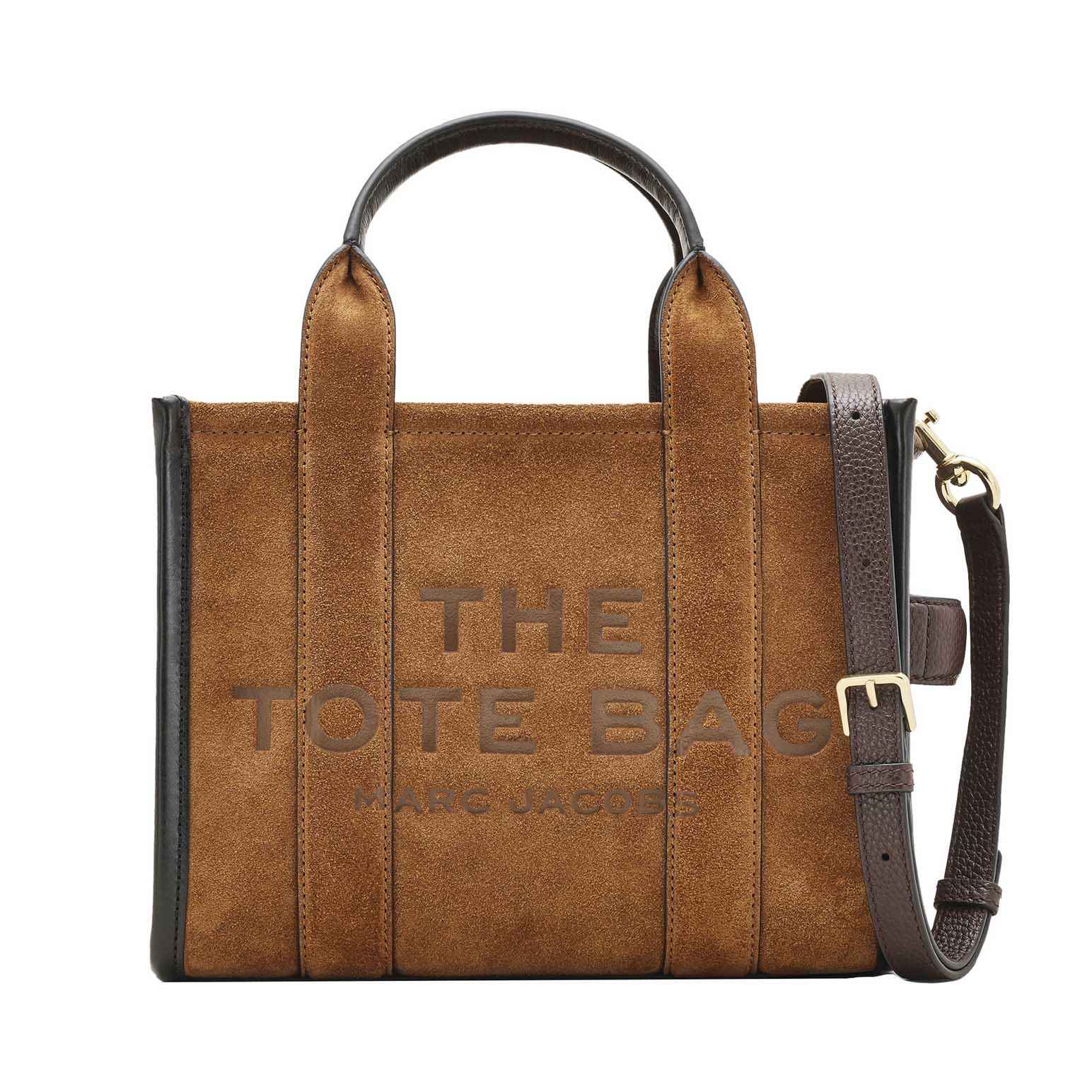 MARC JACOBS The Suede Leather Blocked Small Tote Bag
